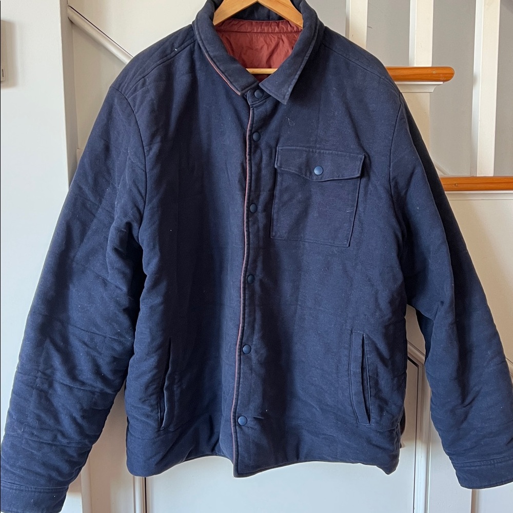 Men's Navy Blue Barn Coat Reversible size XL